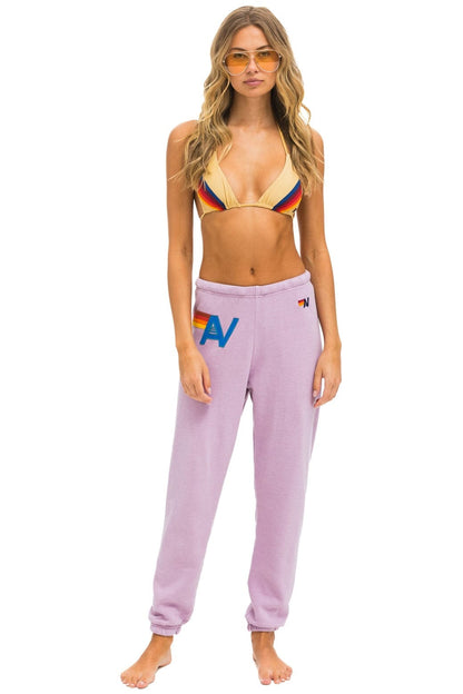 Aviator Nation LOGO STITCH SWEATPANTS - MAUVE