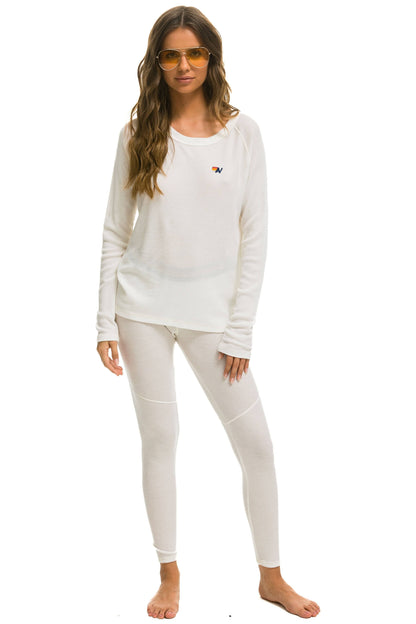 Aviator Nation THERMAL BASE LAYER BOTTOM - VINTAGE WHITE