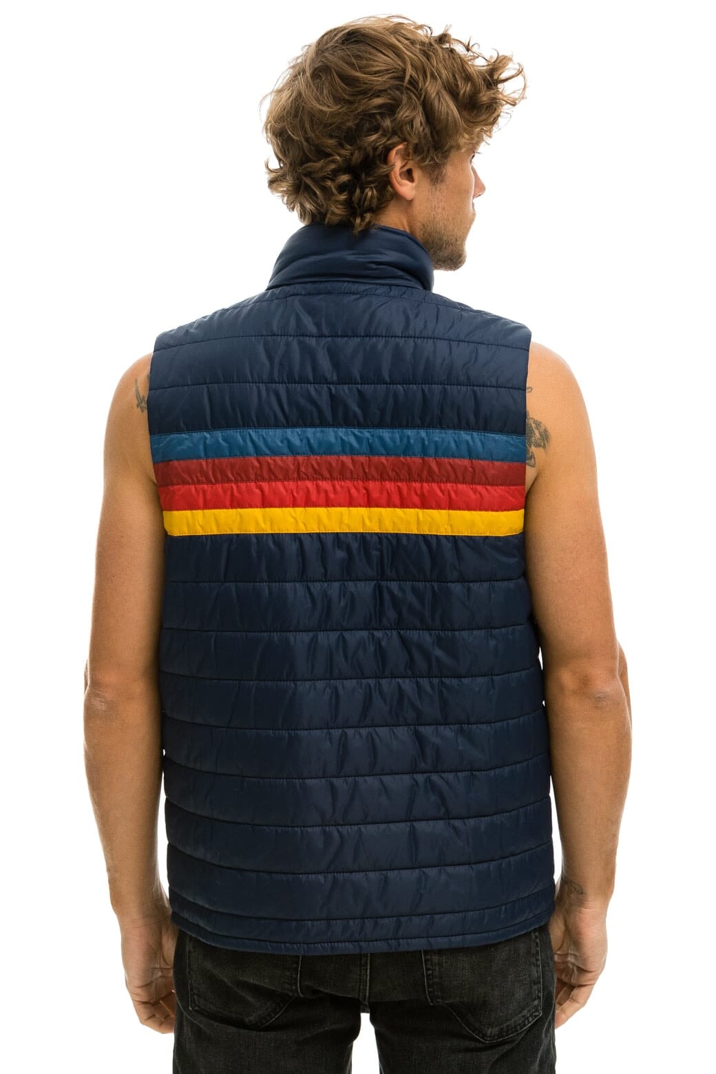 Aviator Nation MEN'S 4 STRIPE VEST - NAVY