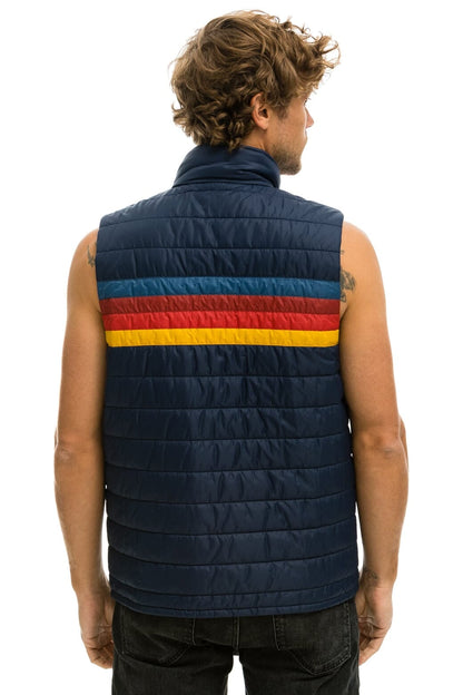 Aviator Nation MEN'S 4 STRIPE VEST - NAVY