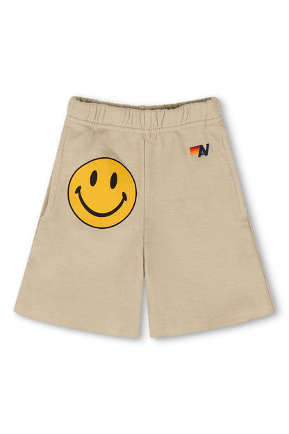 Aviator Nation SMILEY KIDS SWEATSHORTS - SAND