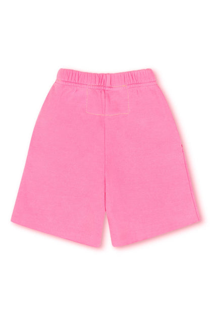 Aviator Nation SMILEY KIDS SWEATSHORTS - NEON PINK
