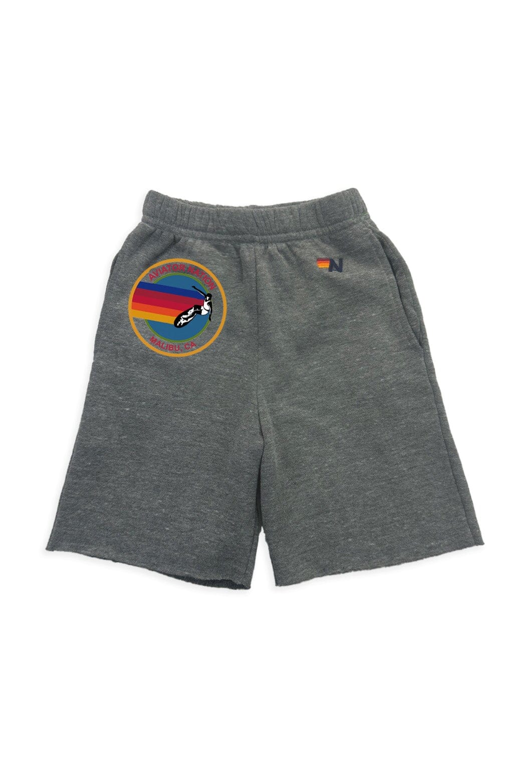 Aviator Nation AVIATOR NATION MALIBU KIDS SWEATSHORTS - HEATHER GREY