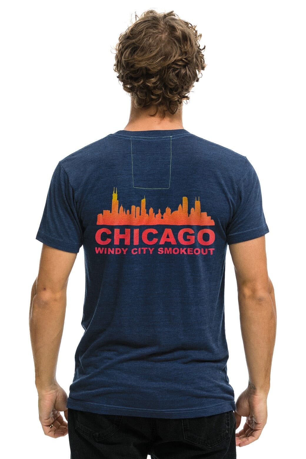 Aviator Nation WINDY CITY SMOKEOUT 2024 CREW TEE SHIRT - NAVY