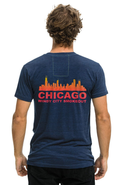 Aviator Nation WINDY CITY SMOKEOUT 2024 CREW TEE SHIRT - NAVY