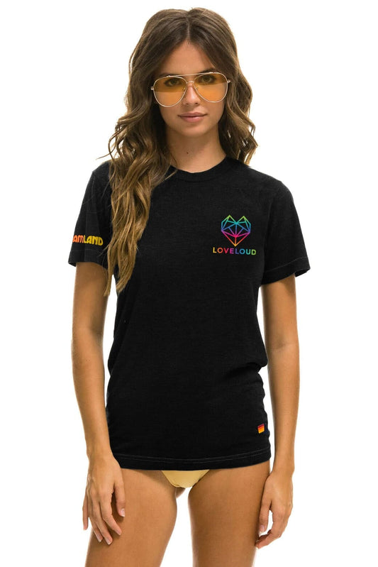 Aviator Nation LOVELOUD X DREAMLAND COLLABORATIVE TEE - BLACK