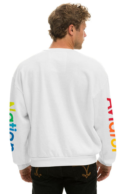 Aviator Nation AVIATOR NATION ASPEN RELAXED CREW SWEATSHIRT - WHITE