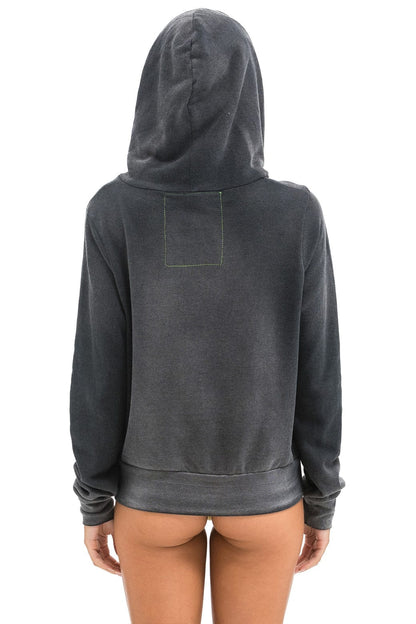 Aviator Nation 5 STRIPE HOODIE - FADED SMOKE