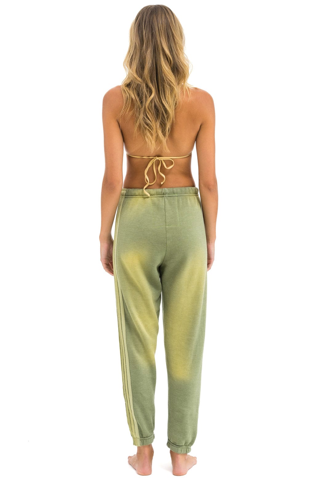 Aviator Nation 5 STRIPE SWEATPANTS - FADED ARMY