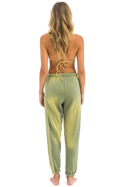 Aviator Nation 5 STRIPE SWEATPANTS - FADED ARMY