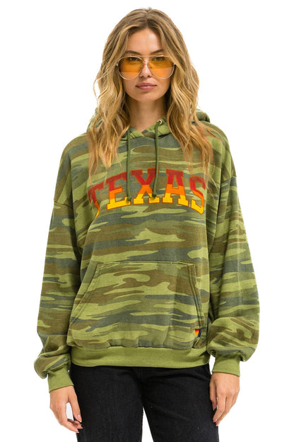 Aviator Nation UNIVERSITY OF TEXAS PULLOVER HOODIE RELAXED - CAMO