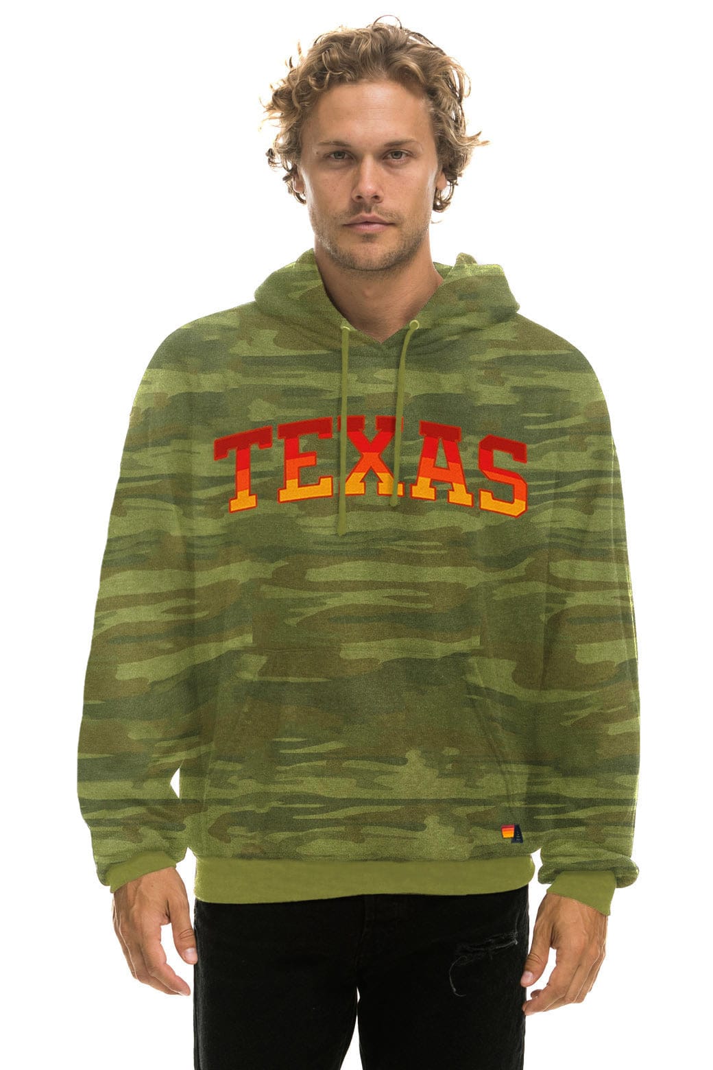 Aviator Nation UNIVERSITY OF TEXAS PULLOVER HOODIE RELAXED - CAMO