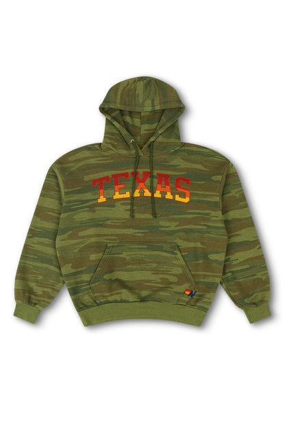 Aviator Nation UNIVERSITY OF TEXAS PULLOVER HOODIE RELAXED - CAMO