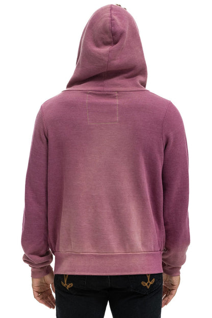 Aviator Nation ESSENTIAL ZIP HOODIE - FADED BERRY