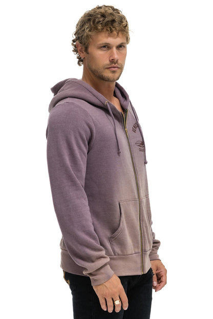 Aviator Nation VENICE SURFER ZIP HOODIE - FADED MOCHA