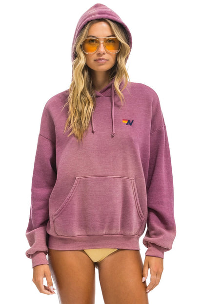 Aviator Nation ESSENTIAL RELAXED PULLOVER HOODIE - FADED BERRY
