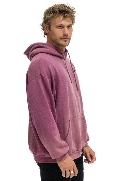 Aviator Nation ESSENTIAL RELAXED PULLOVER HOODIE - FADED BERRY
