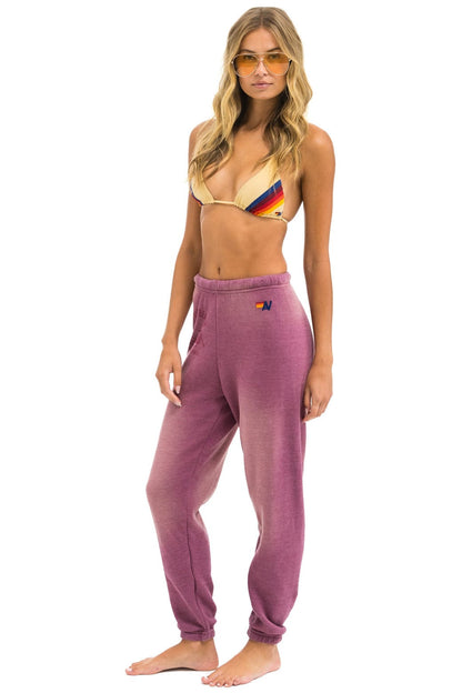 Aviator Nation VENICE SURFER SWEATPANTS - FADED BERRY
