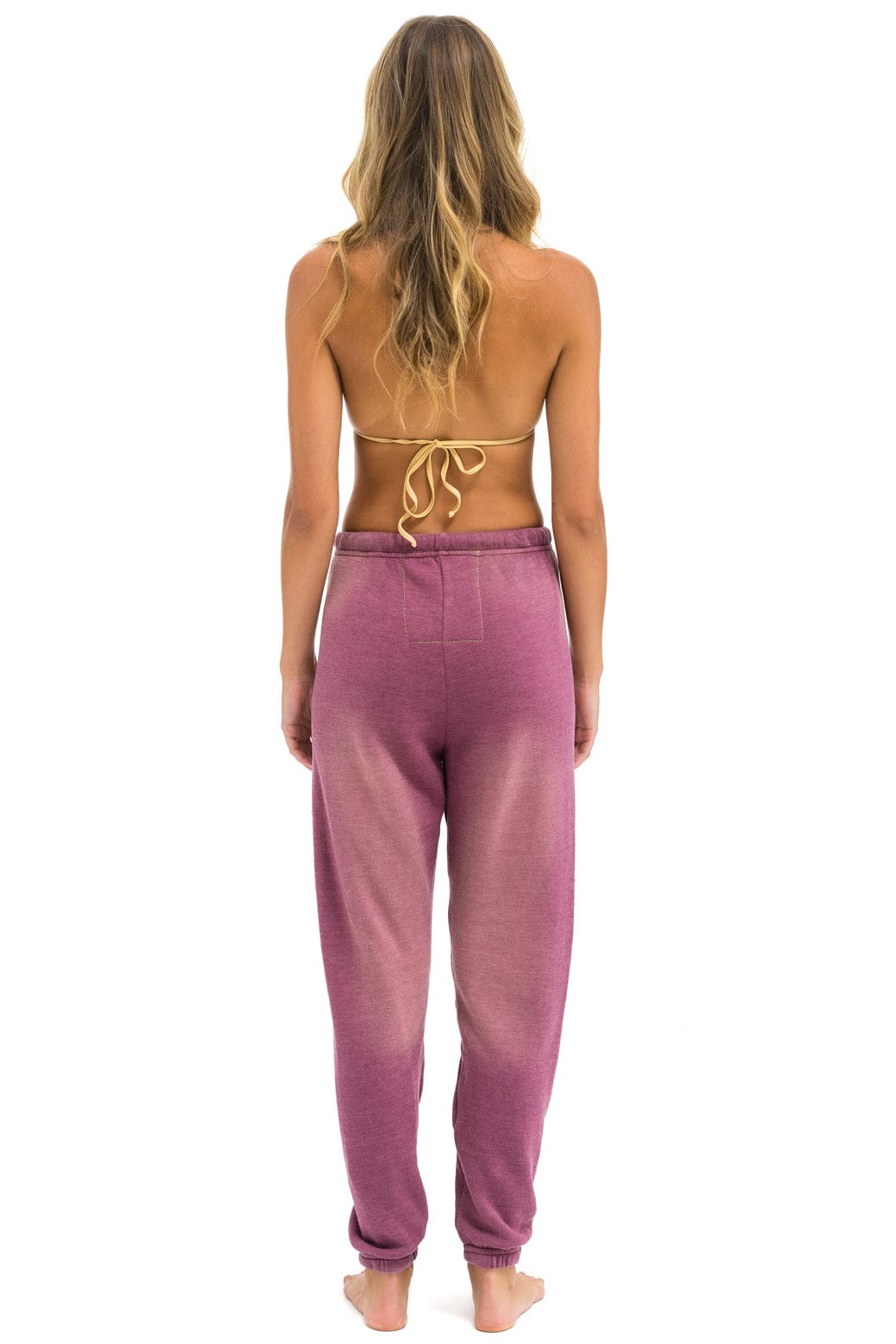 Aviator Nation VENICE SURFER SWEATPANTS - FADED BERRY