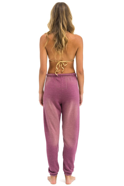Aviator Nation VENICE SURFER SWEATPANTS - FADED BERRY