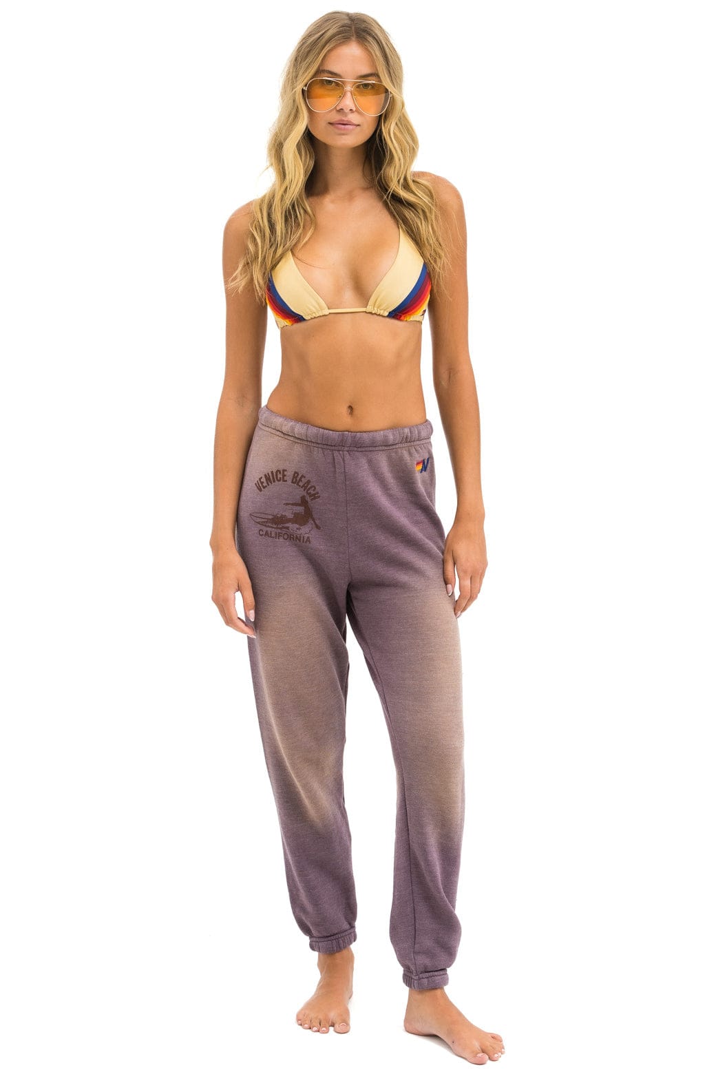 Aviator Nation VENICE SURFER SWEATPANTS - FADED MOCHA