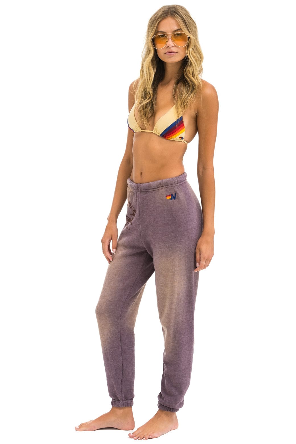 Aviator Nation VENICE SURFER SWEATPANTS - FADED MOCHA