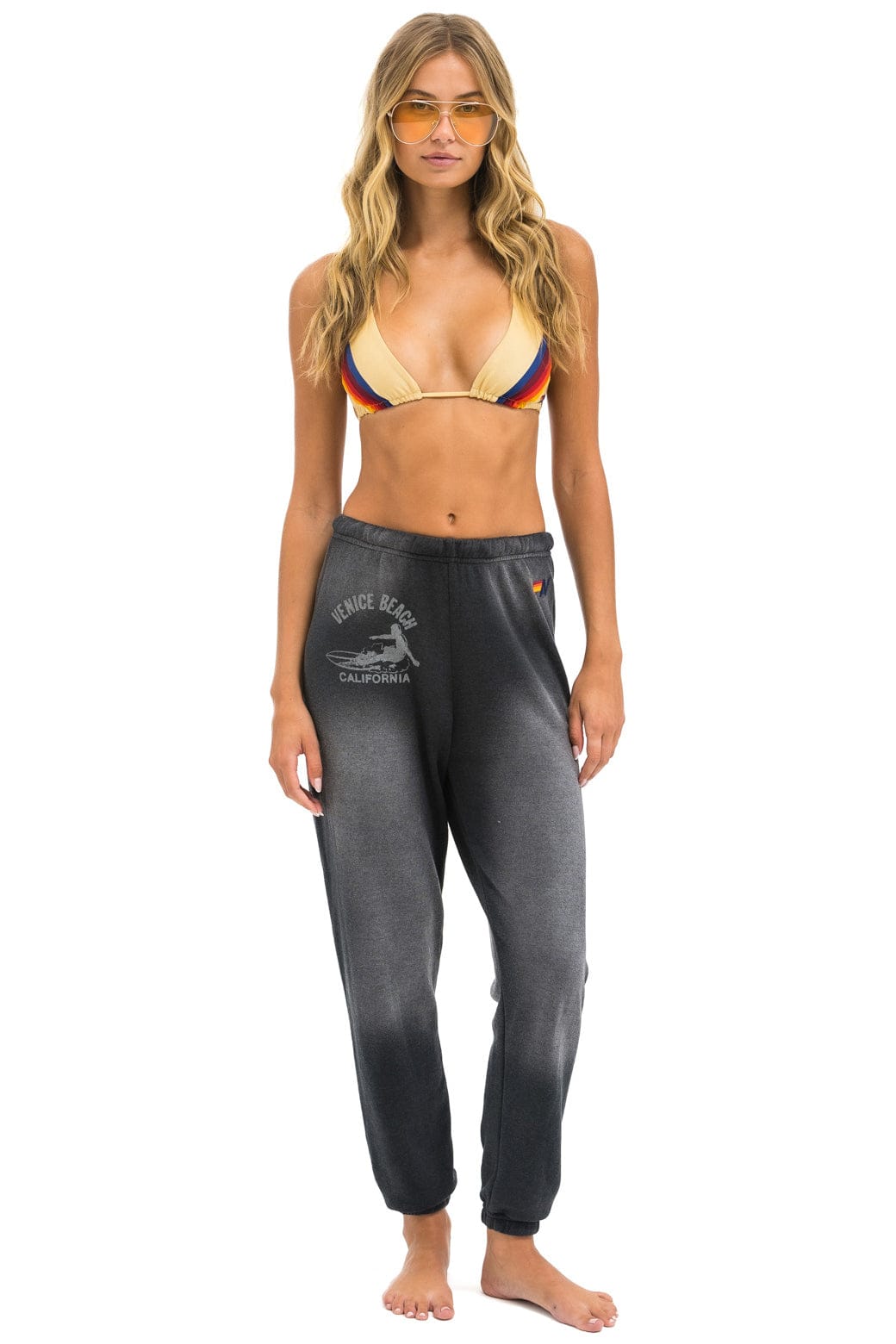 Aviator Nation VENICE SURFER SWEATPANTS - FADED SMOKE