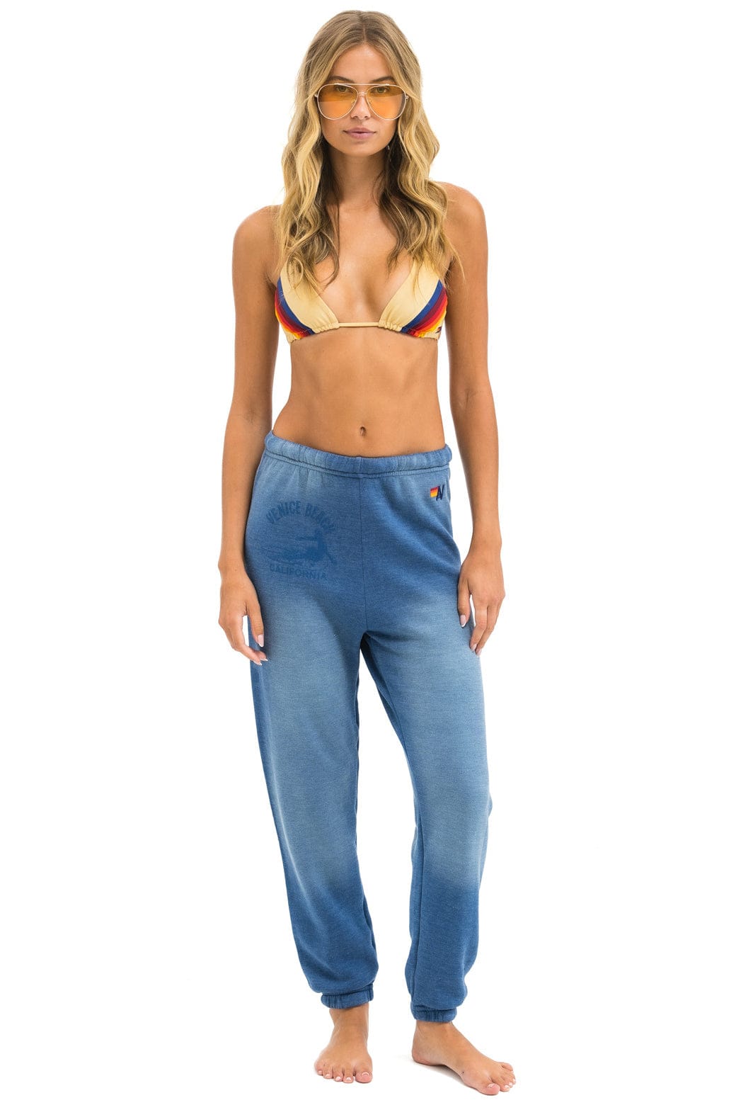 Aviator Nation VENICE SURFER SWEATPANTS - FADED WATER
