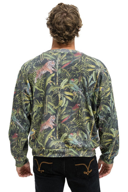 Aviator Nation JUNGLE RELAXED CREW SWEATSHIRT - VINTAGE CHARCOAL