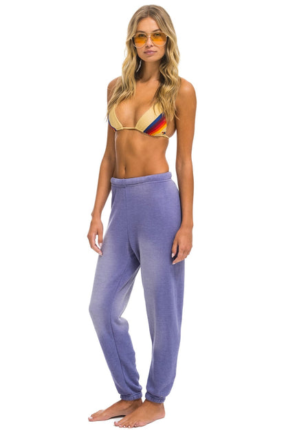 Aviator Nation ESSENTIAL SWEATPANTS - FADED GRAPE