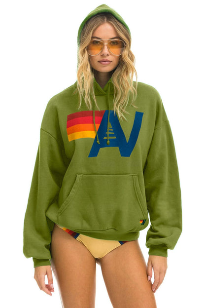 Aviator Nation LOGO PULLOVER RELAXED HOODIE - JUNGLE GREEN