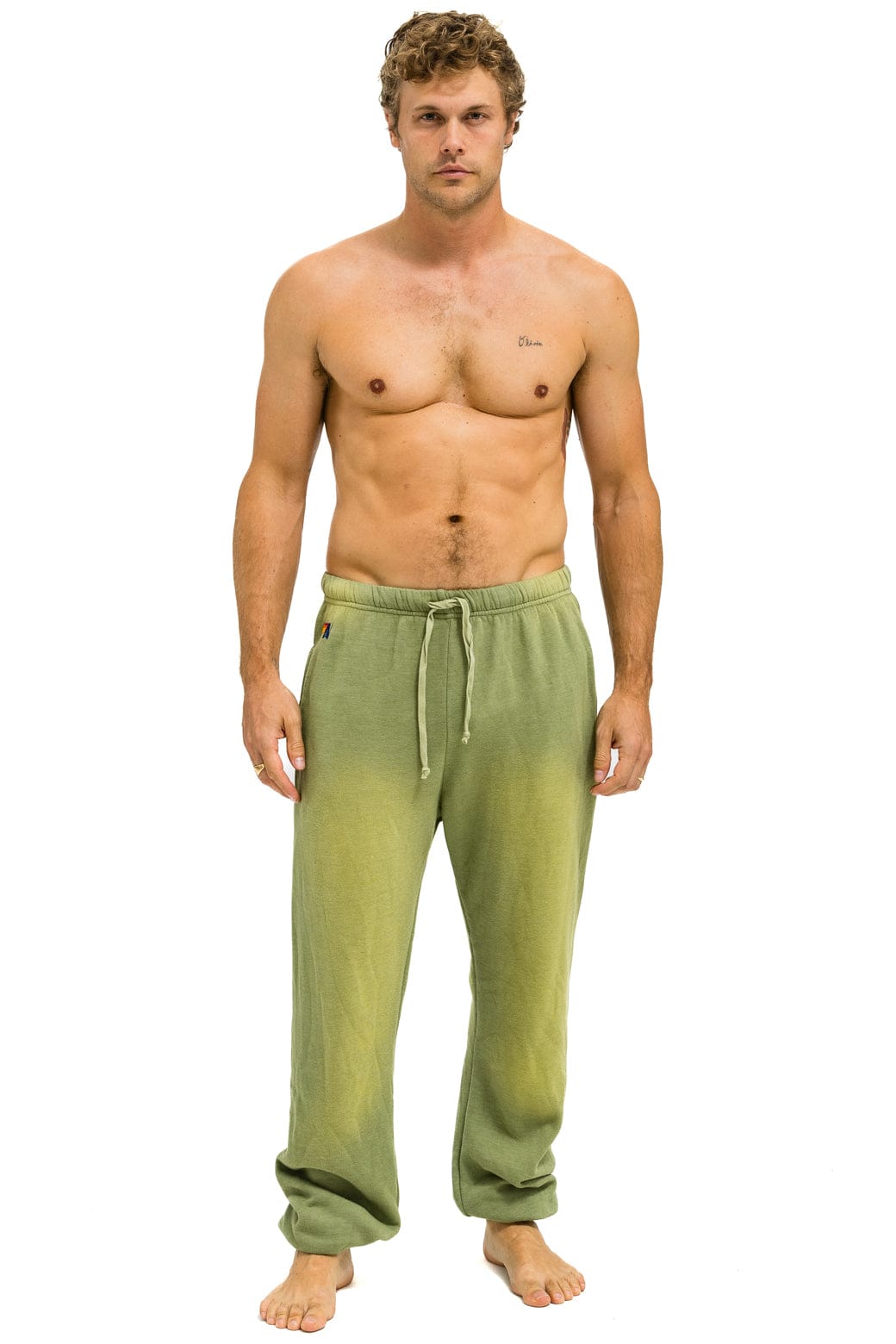 Aviator Nation ESSENTIAL SWEATPANTS - FADED ARMY
