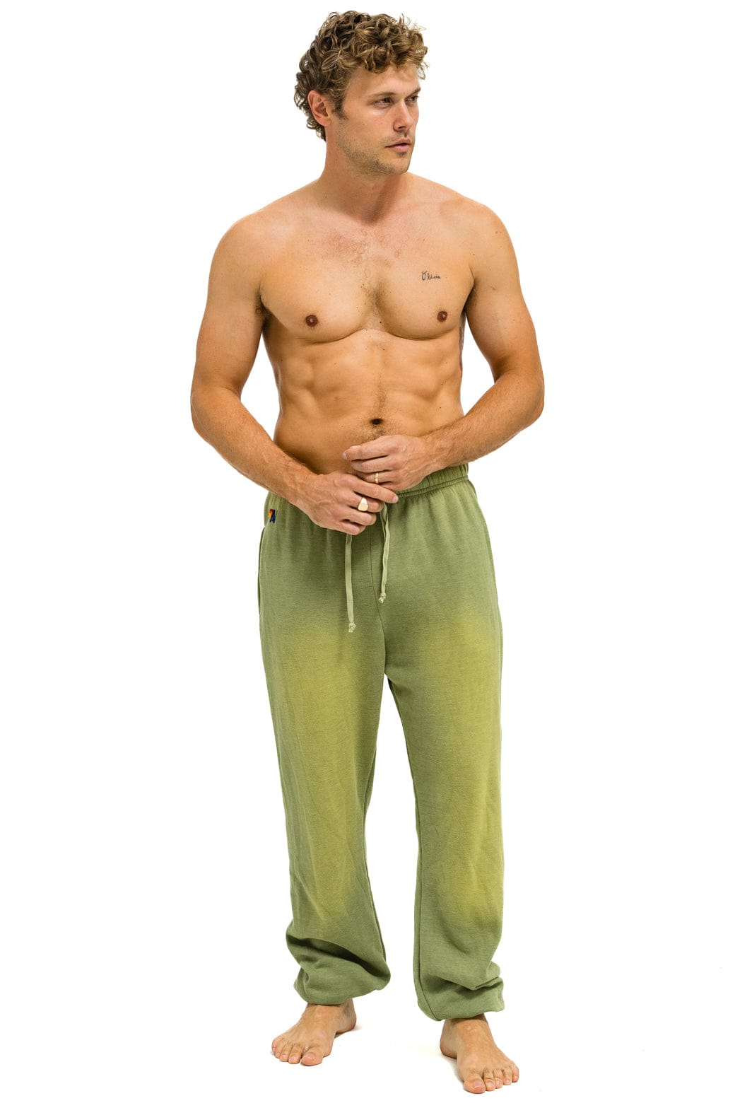 Aviator Nation ESSENTIAL SWEATPANTS - FADED ARMY