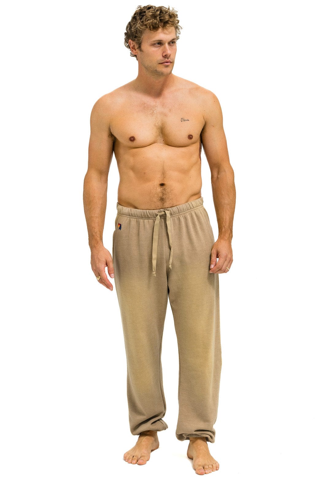 Aviator Nation ESSENTIAL SWEATPANTS - FADED TAN
