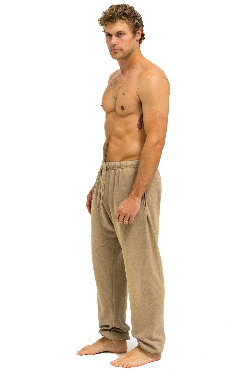 Aviator Nation ESSENTIAL SWEATPANTS - FADED TAN