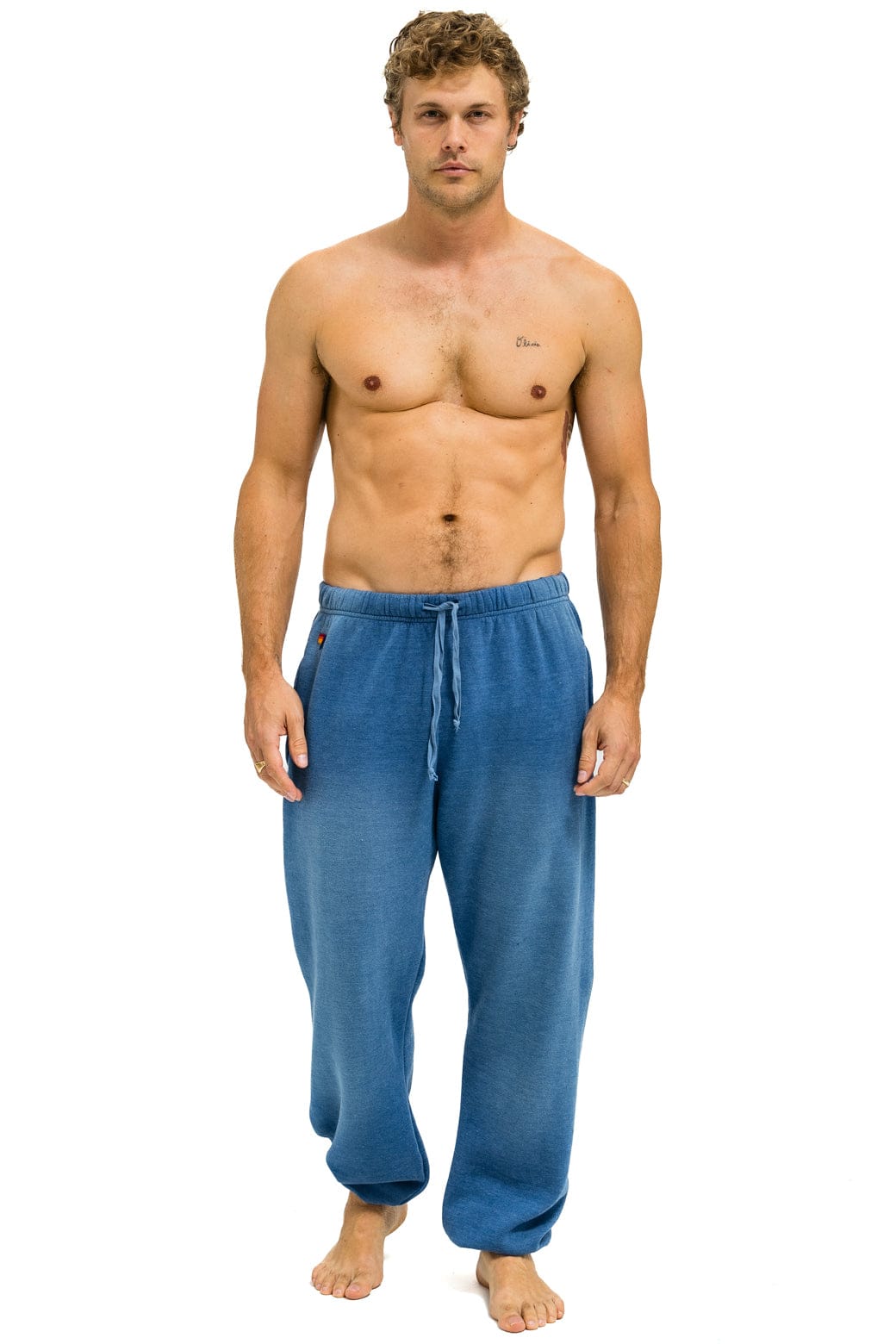 Aviator Nation ESSENTIAL SWEATPANTS - FADED WATER