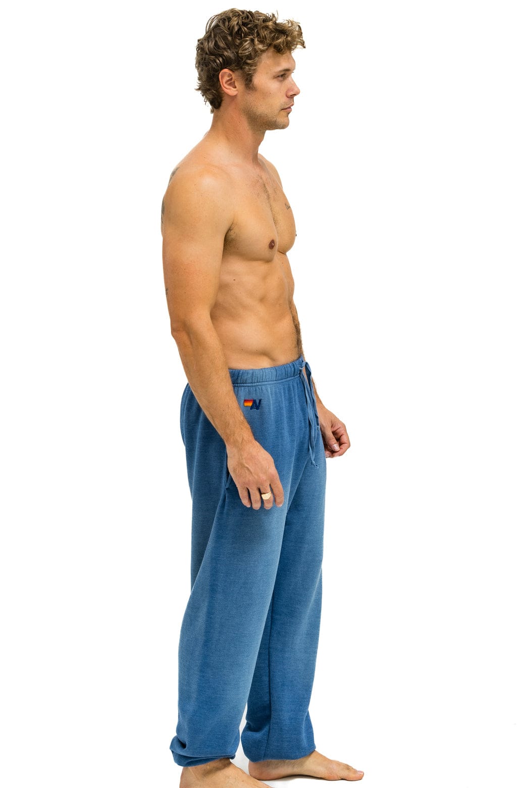 Aviator Nation ESSENTIAL SWEATPANTS - FADED WATER