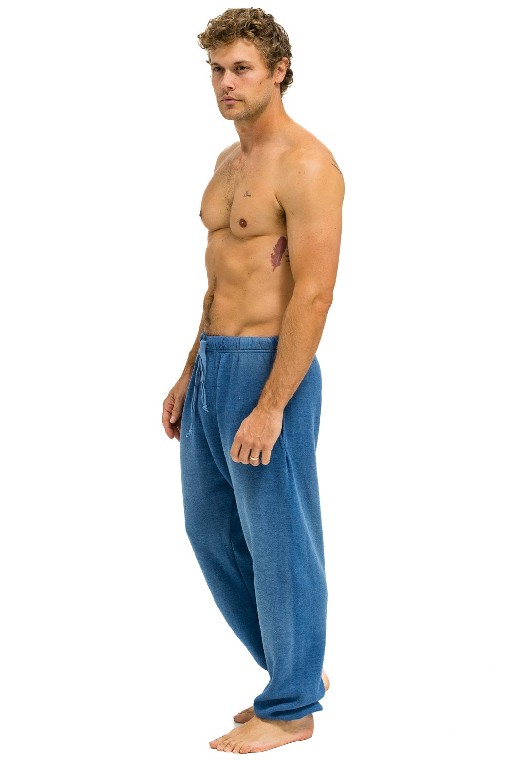 Aviator Nation ESSENTIAL SWEATPANTS - FADED WATER