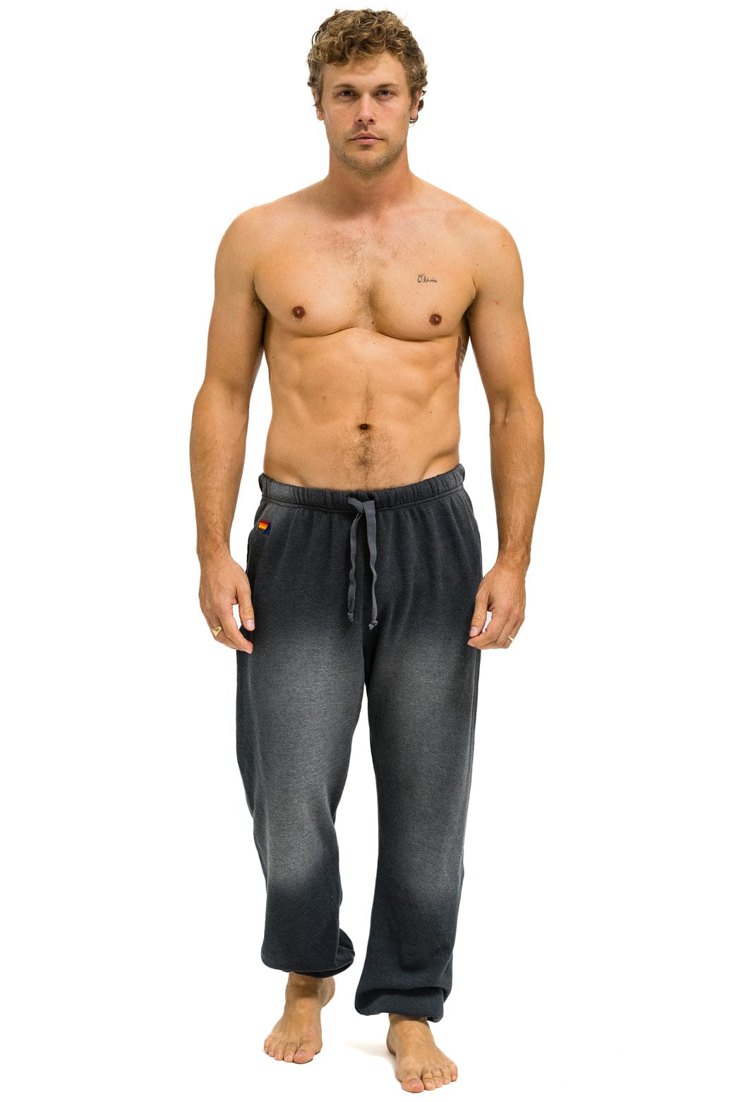 Aviator Nation ESSENTIAL SWEATPANTS - FADED SMOKE