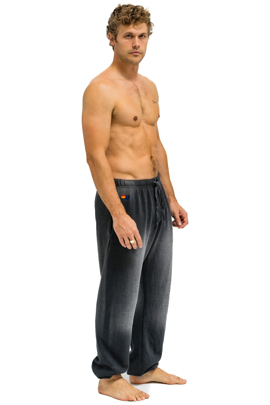 Aviator Nation ESSENTIAL SWEATPANTS - FADED SMOKE