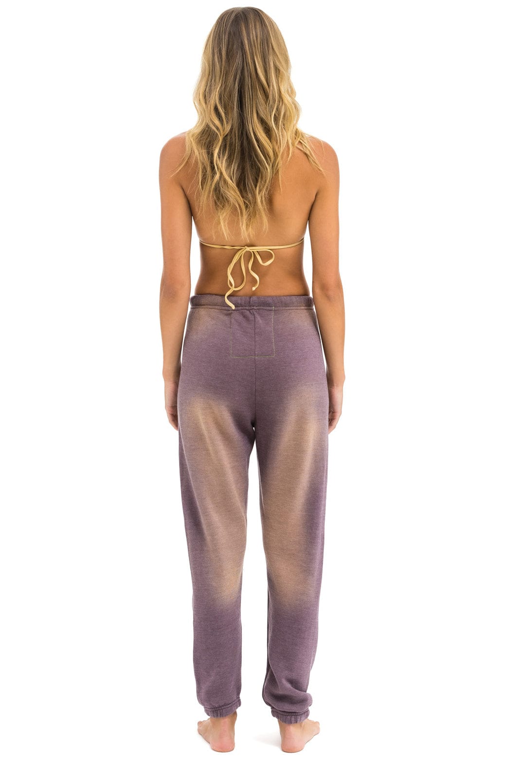 Aviator Nation VINTAGE LOGO SWEATPANTS - FADED MOCHA
