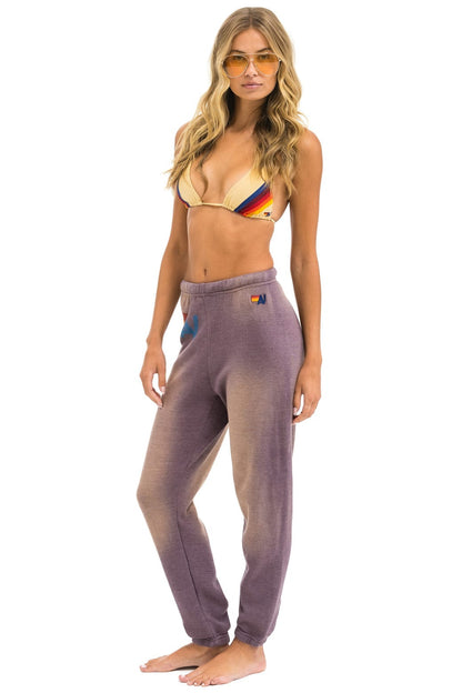 Aviator Nation VINTAGE LOGO SWEATPANTS - FADED MOCHA