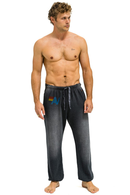 Aviator Nation VINTAGE LOGO SWEATPANTS - FADED SMOKE