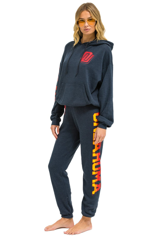 Aviator Nation UNIVERSITY OF OKLAHOMA UNISEX SWEATPANTS - CHARCOAL