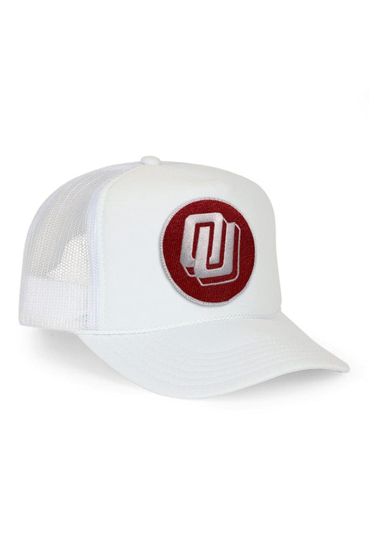Aviator Nation UNIVERSITY OF OKLAHOMA VINTAGE LOW RISE TRUCKER - WHITE