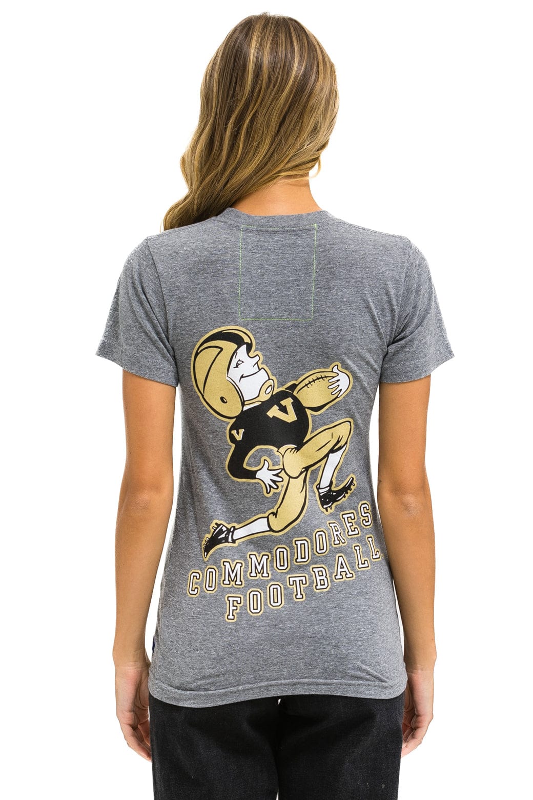 Aviator Nation VANDERBILT COMMODORES CREW TEE SHIRT - HEATHER GREY
