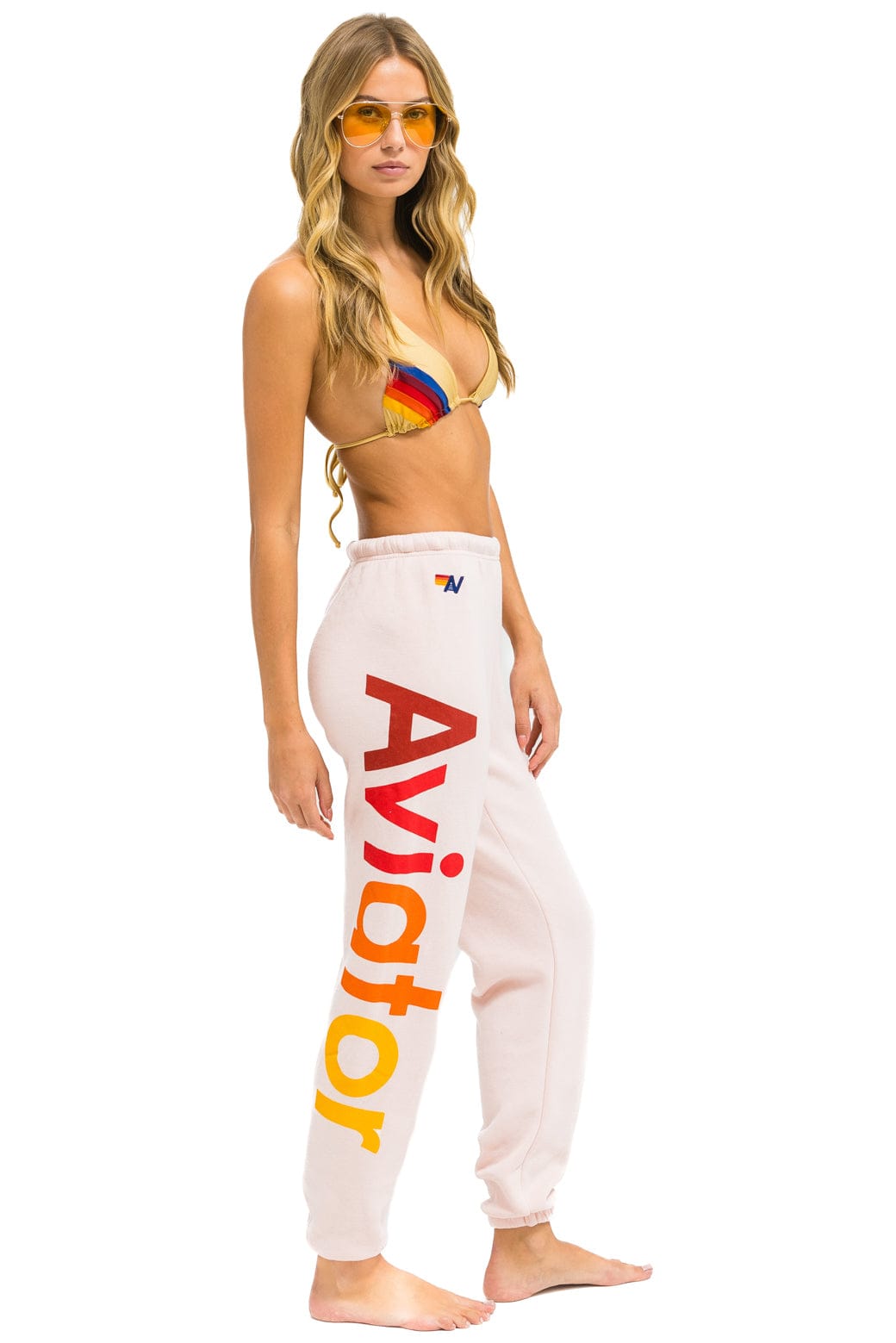Aviator Nation AVIATOR NATION 2 SWEATPANTS - LIGHT PINK