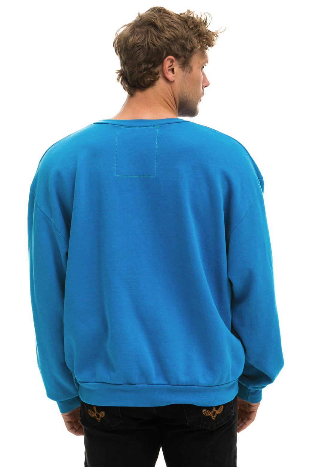 Aviator Nation RELAXED SANTA TIGER SWEATSHIRT - COBALT