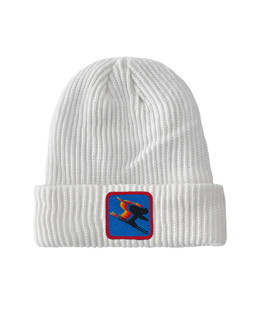 Aviator Nation BIRDS OF PREY 2024 RIB BEANIE - WHITE