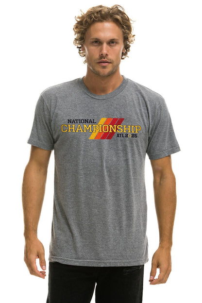 Aviator Nation CFP NATIONAL CHAMPIONSHIP 2025 CREW TEE SHIRT - HEATHER GREY